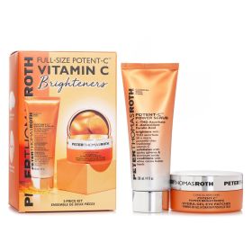 PETER THOMAS ROTH - Full Size Potent C Vitamin C Brighteners 2 Piece Kit: Potent C Power Scrub 120ml + Potent C Hydra Gel Eye Patches 019993 2pcs